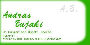 andras bujaki business card